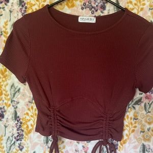 Popular 21 women’s top. brown. Small